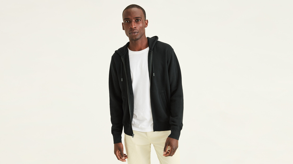 Dockers Sport Full Zip Hoodie Regular Fit Mineral Black