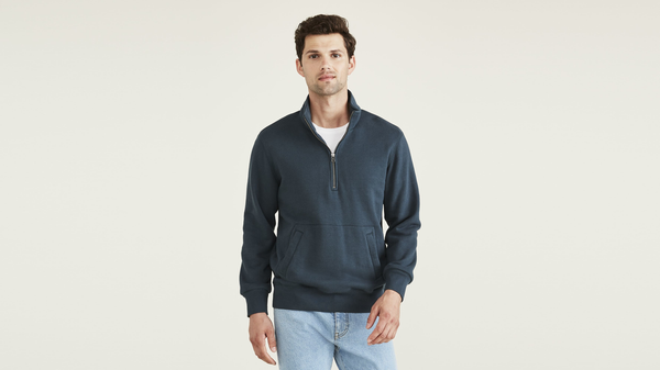 Dockers Sport Half Zip Sweatshirt Regular Fit Green