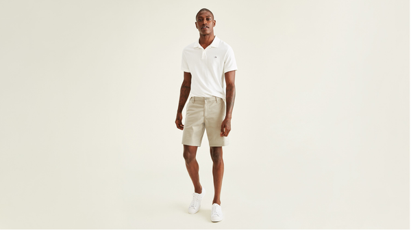 dockers Ultimate 9.5" Shorts (Big and Tall) Porcelain Khaki