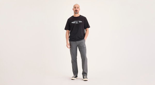 dockers Utility Cargo Pant Straight Fit Car Park Grey