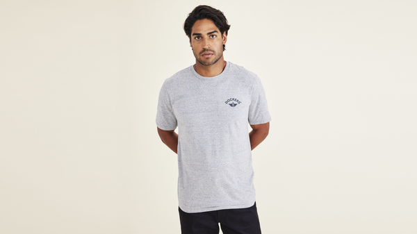 dockers Wings & Anchor Graphic Tee Slim Fit Heather Grey