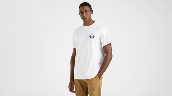 dockers Wings & Anchor Graphic Tee Slim Fit Lucent White