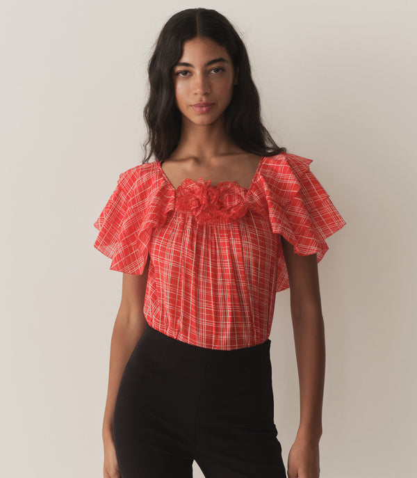 dôen ANALICIA TOP SYLVIE PLAID