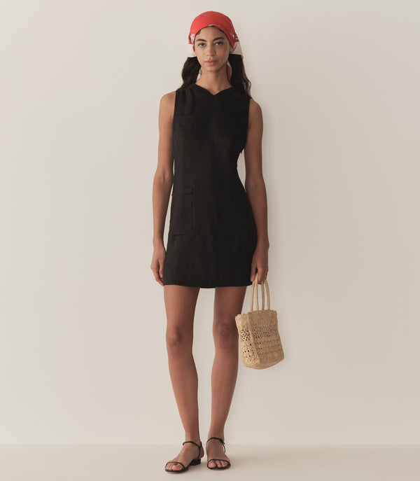 dôen BENNETTE DRESS GOLDEN OLIVE