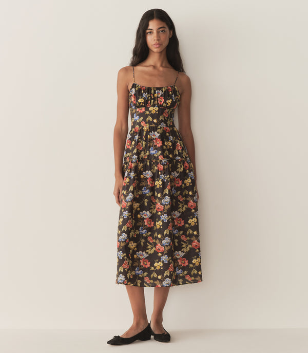Dôen BENOIT DRESS NOIR WILD ROSE