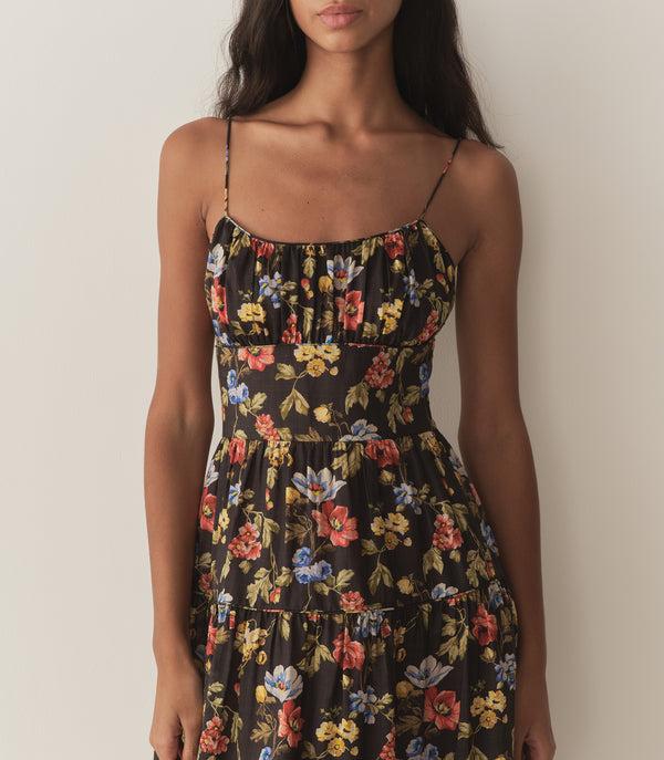 Dôen BENOIT DRESS NOIR WILD ROSE