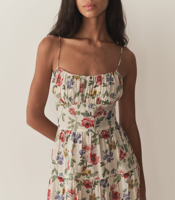 Dôen BENOIT DRESS NOIR WILD ROSE