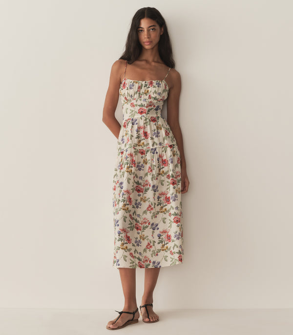 Dôen BENOIT DRESS NOIR WILD ROSE