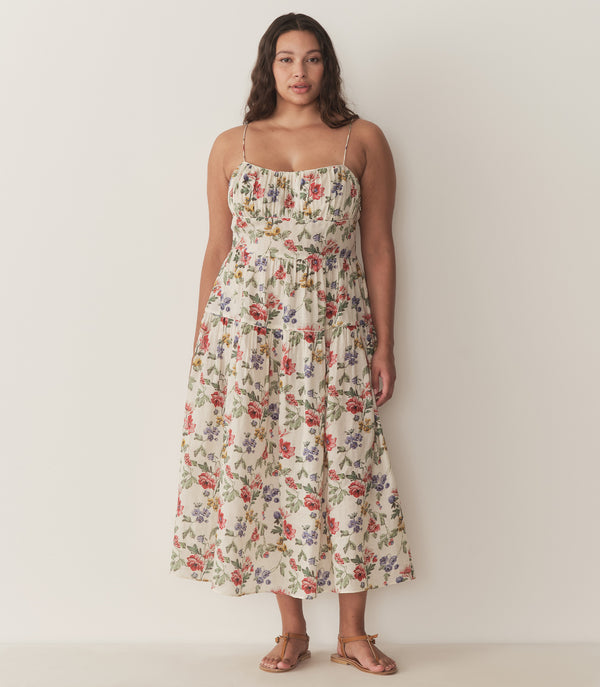 dôen BENOIT DRESS NOIR WILD ROSE
