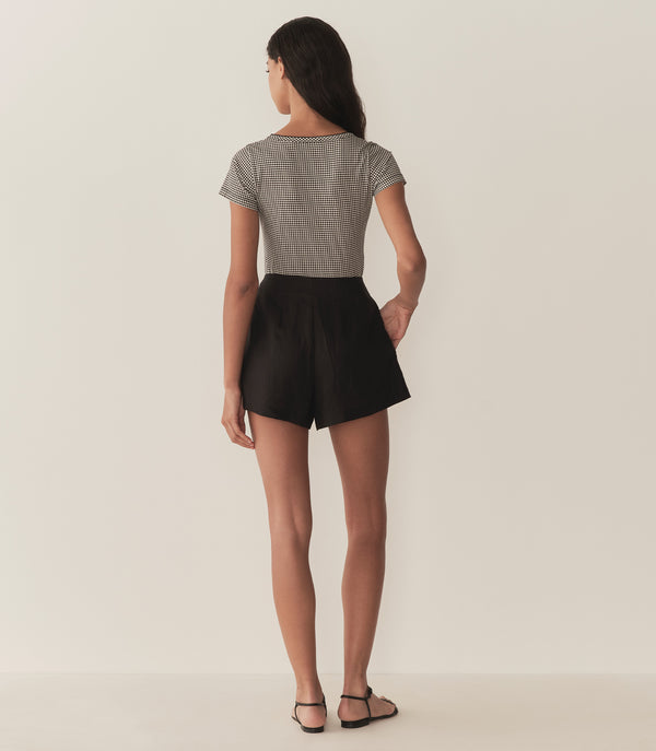 Dôen BRIGITTE TEE NOIR LA MADDALENA GINGHAM