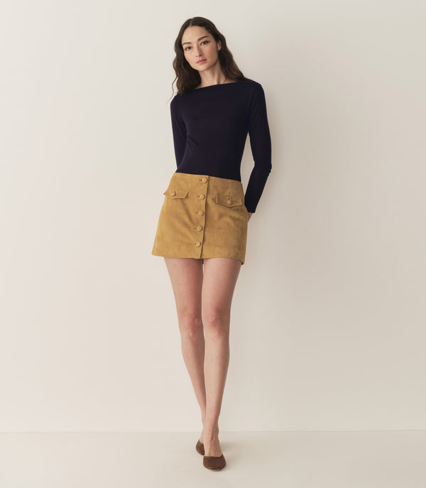dôen COURTNEY SKIRT LIGHT CAMEL
