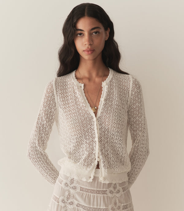 dôen DIANE CARDIGAN IVORY