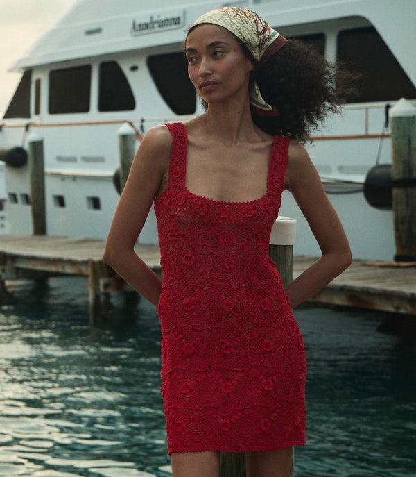 dôen ELOISE DRESS RUBY