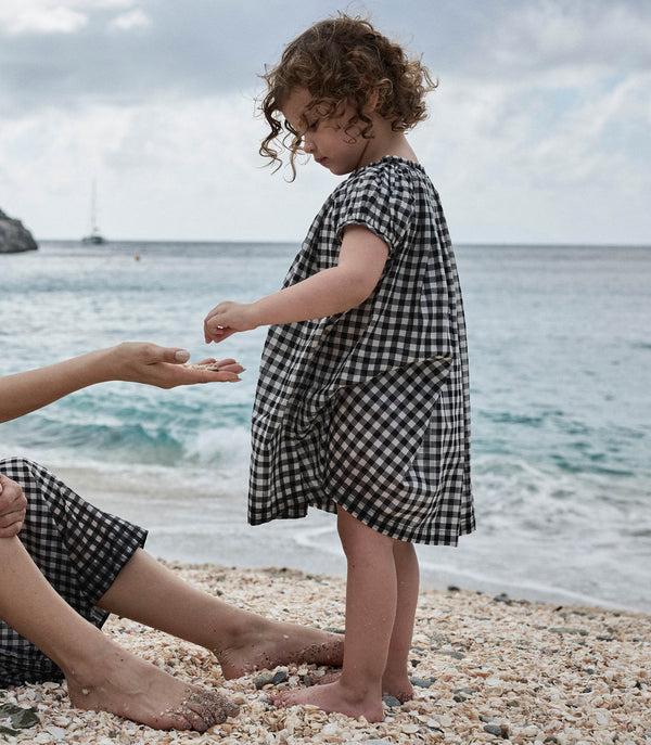 Dôen ESA DRESS NOIR GRETA GINGHAM