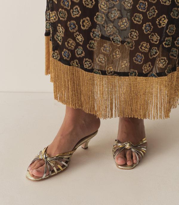 Dôen GIO SANDAL MIXED METALLIC LEATHER