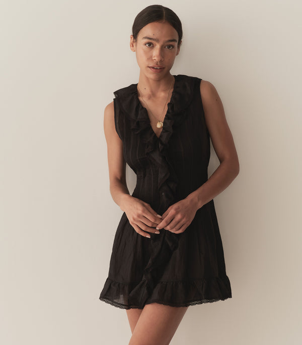 dôen HENRIETTA DRESS BLACK