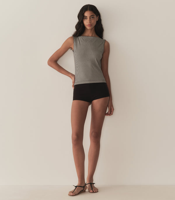 Dôen IDA TANK NOIR LA MADDALENA GINGHAM
