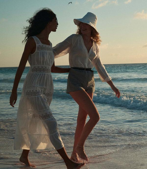 Dôen LARENA SHORT NOIR LA MADDALENA GINGHAM