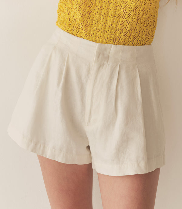 dôen LARUE LINEN SHORT SALT