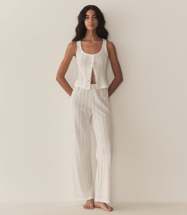 dôen LAVON POINTELLE PANT SALT