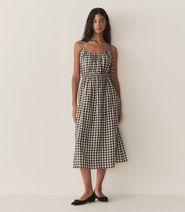 dôen LESLIE DRESS MARILYN GINGHAM