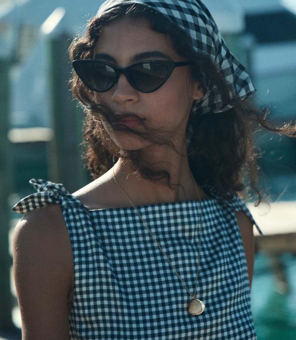 Dôen LIRIEL TOP NAVY VALENCIA GINGHAM