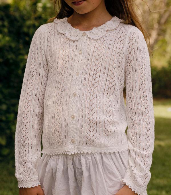 Dôen LITTLE MARTINA CARDIGAN PALE LILY