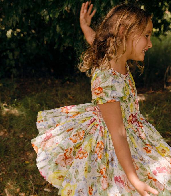 Dôen MAE DRESS BLANC ANEMONE BLOOM