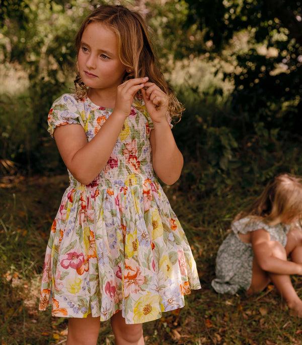 Dôen MAE DRESS BLANC ANEMONE BLOOM