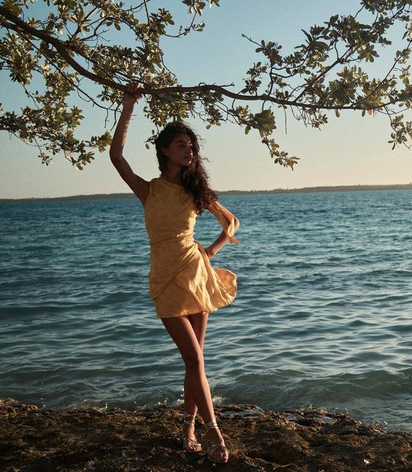 dôen MARCELLA DRESS GILDED MARGUERITE JOLIE