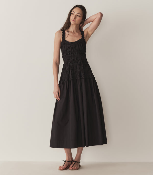 dôen MARIANNE DRESS BLACK