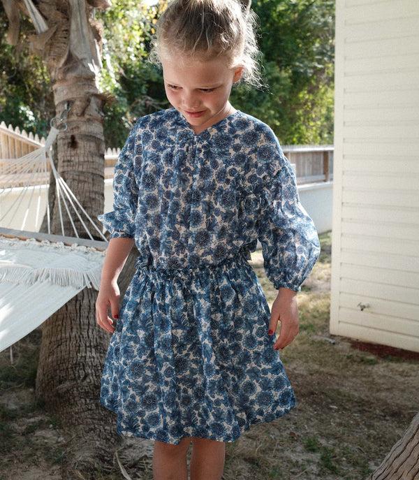 Dôen MILIANNE SKIRT BLEU SOLEIL FLEURIT