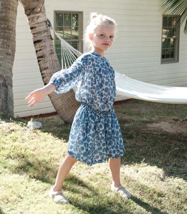 Dôen MILIANNE SKIRT BLEU SOLEIL FLEURIT