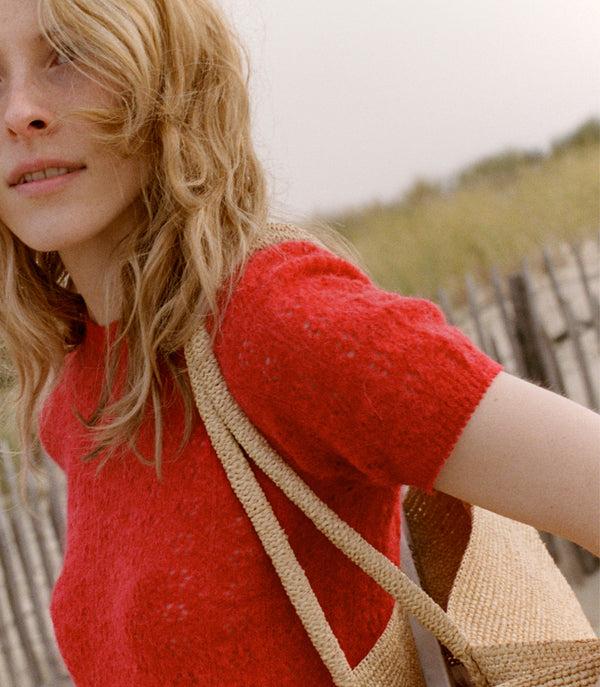 Dôen MONICA SWEATER CHERRY RED