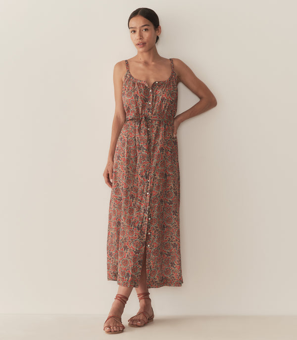 Dôen NEVITA DRESS BLEU SOLEIL FLEURIT