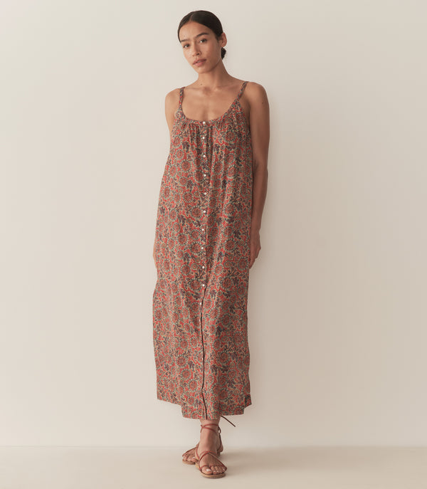 Dôen NEVITA DRESS BLEU SOLEIL FLEURIT