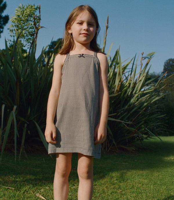 Dôen NIXIE DRESS NOIR LA MADDALENA GINGHAM