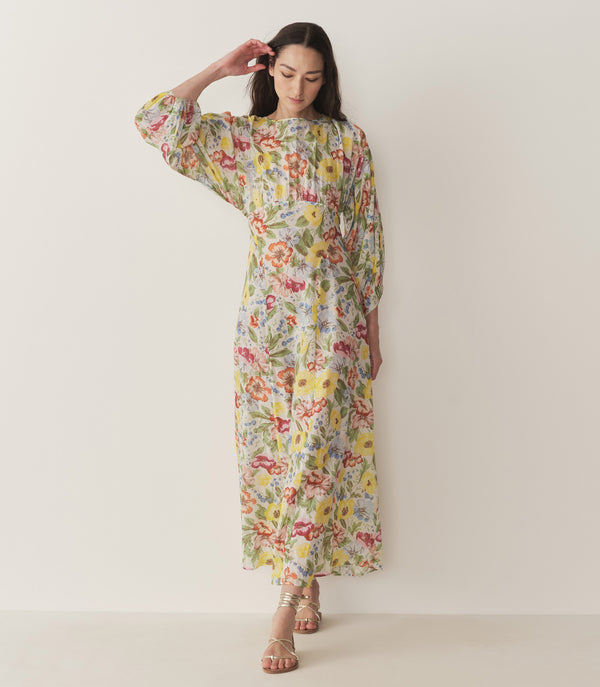 Dôen OLIANA DRESS BLANC ANEMONE BLOOM