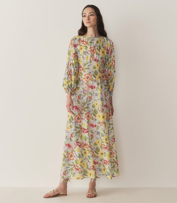 Dôen OLIANA DRESS BLANC ANEMONE BLOOM