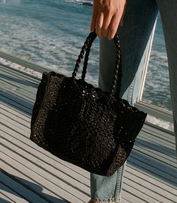 Dôen ORLA BAG BLACK RAFFIA