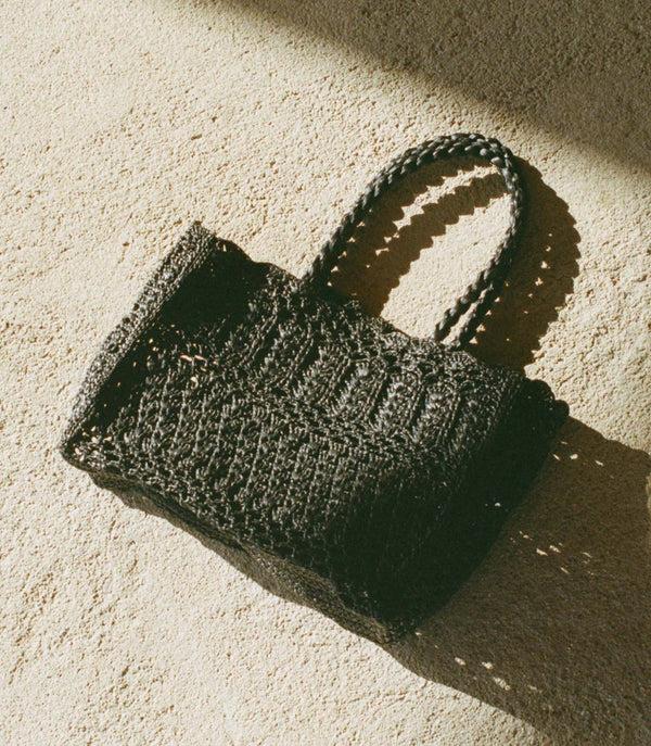 Dôen ORLA BAG BLACK RAFFIA