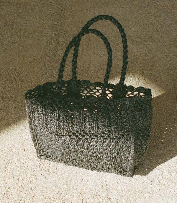 Dôen ORLA BAG BLACK RAFFIA