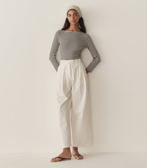 Dôen PAULETTE TEE NAVY NANTUCKET STRIPE