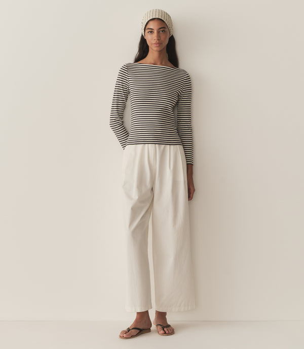 Dôen PAULETTE TEE NAVY NANTUCKET STRIPE