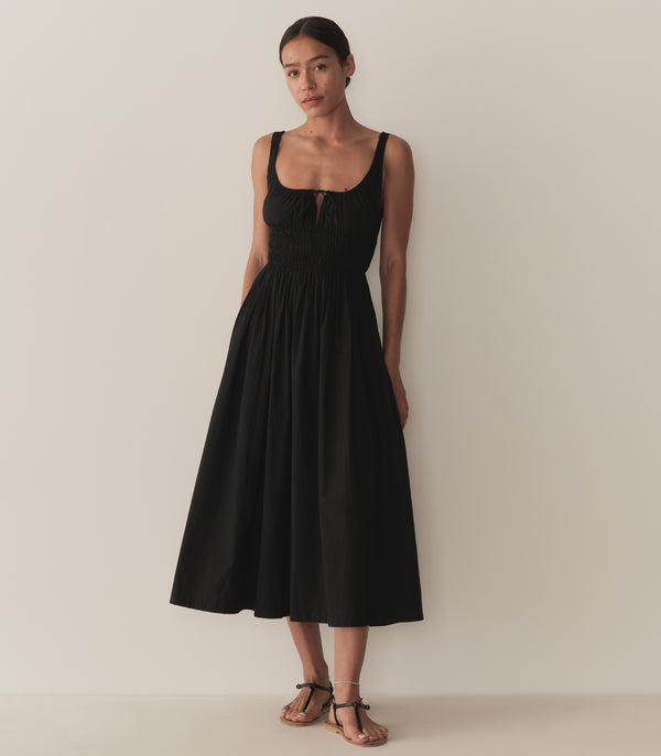 Dôen QUILLA DRESS BLACK