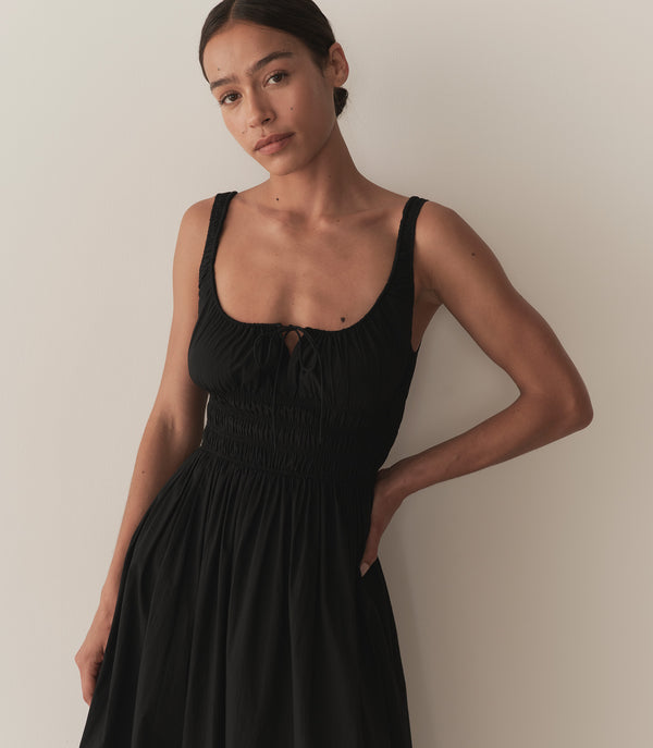 Dôen QUILLA DRESS BLACK