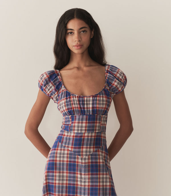 Dôen RAMONA DRESS COTE D’AZUR PLAID