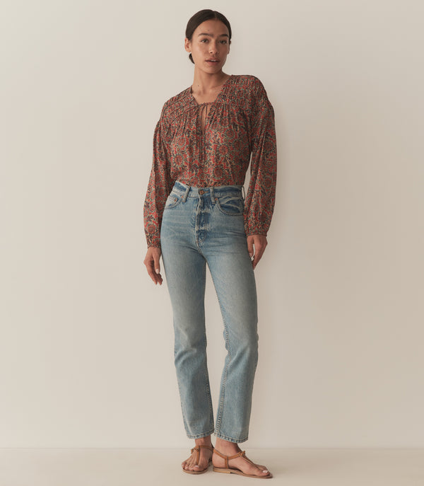 Dôen RENELLE TOP L'ORANGE SOLEIL FLEURIT