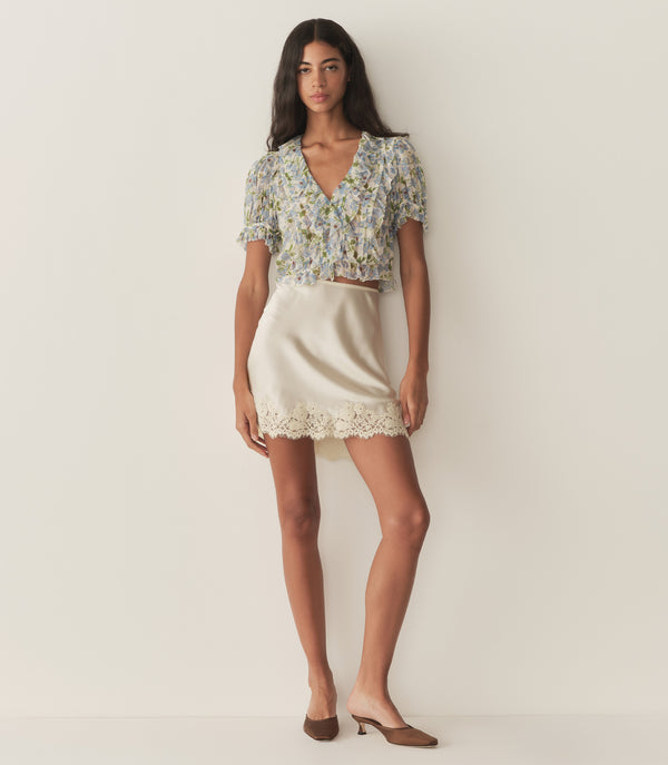 Dôen SALONA TOP IVORY STRAWBERRY MOON FLORAL