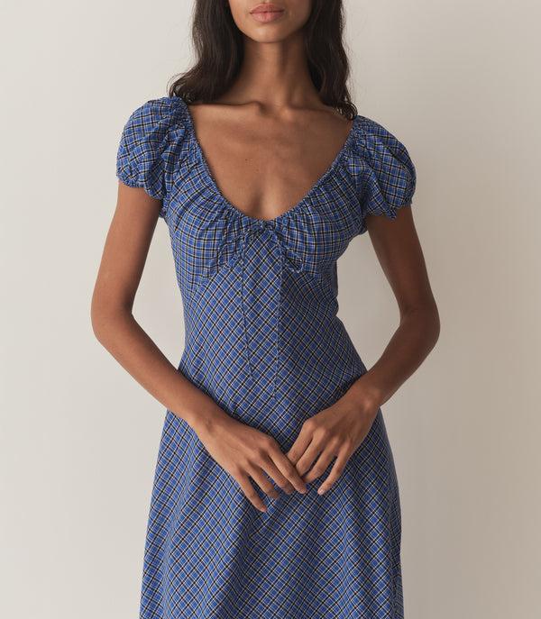 Dôen SOFIA DRESS CASSIS CHECK